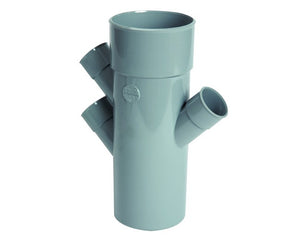 BRAGA TRIPLA RIDOTTA 45  ° MASCHIO FEMMINA  EE ¸ 100/40/40/40   NICOLL S.R.L.