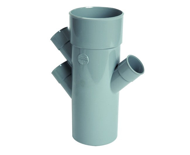 BRAGA TRIPLA RIDOTTA 45  ° MASCHIO FEMMINA  EE ¸ 100/40/40/40   NICOLL S.R.L.