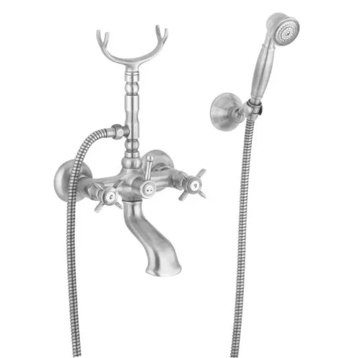 GRUPPO VASCA ESTERNO CON DOCCIA SERIE ORIENTES CROMATO CON ATTACCO DUPLEX E FLESSIBILE MT 1,5   RUBINETTERIE EURORAMA S.P.A.