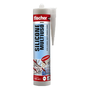 Sigillante siliconico multiuso bianco a base acetica  Bianco 280gr  Fischer italia s.r.l.