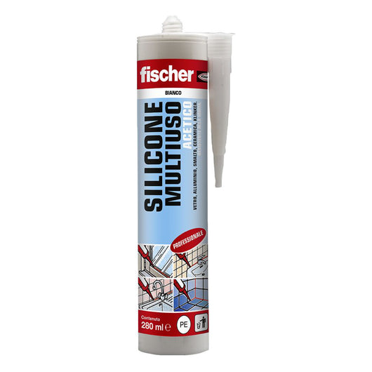 Sigillante siliconico multiuso bianco a base acetica  Bianco 280gr  Fischer italia s.r.l.