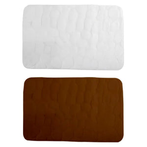 TAPPETINO DA BAGNO MODELLO GALETS CM.40X60  CHOCOLATE   Idroweb