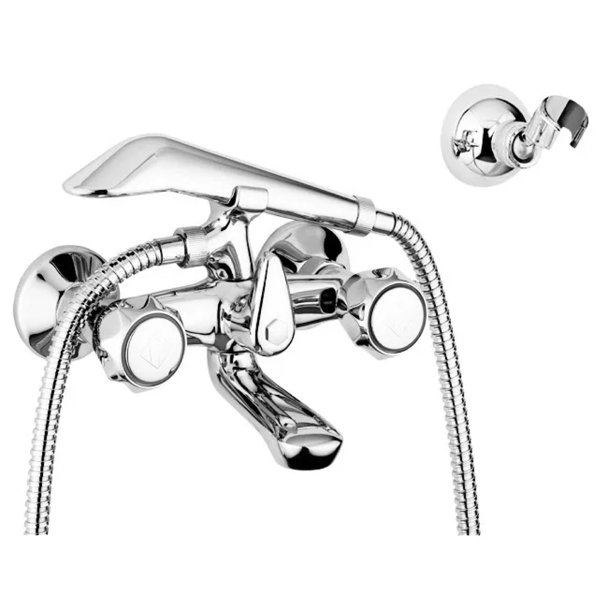 GRUPPO VASCA ESTERNO CON DOCCIA SERIE DANUBIO ATTACCO DUPLEX E FLESSIBILE MT 1,5   RUBINETTERIA PAFFONI Spa