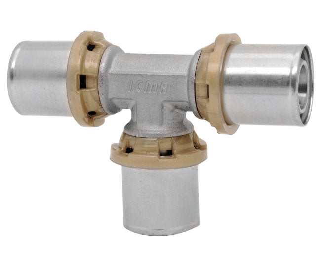 RACCORDO A T INTERMEDIO RIDOTTO PER TUBO MULTISTRATO A PRESSARE MODELLO SEMPITER ø26 - ø16 - ø26 X3   ICMA  S.P.A.