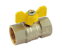 VALVOLA ARRESTO A SFERA IN OTTONE CON FARFALLA PER GAS FEMMINA FEMMINA 1/2   TIEMME RACCORDERIE SPA