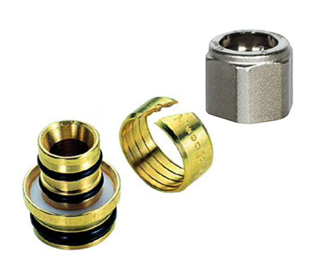 ADATTATORE PER TUBO MULTISTRATO CON CALOTTA 1/2 Ø16    PETTINAROLI