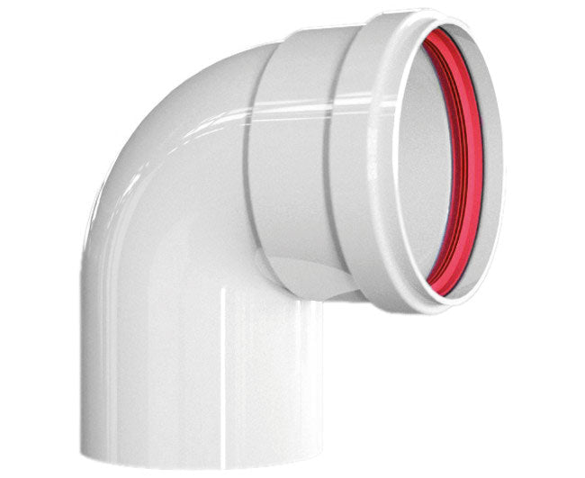 CURVA 90  ° IN ALLUMINIO PRESSOFUSO BIANCA  EE ¸80   PUCCI SRL