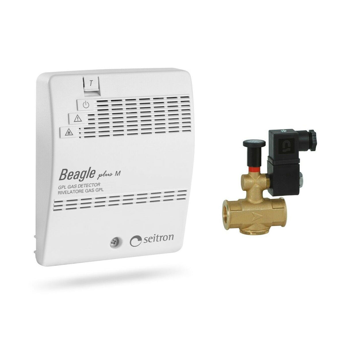 Rilevatore fughe gas con elettrovalvola normalmente aperta per gpl modello beagle  Gpl 230 v - normalmente aperta.  Seitron