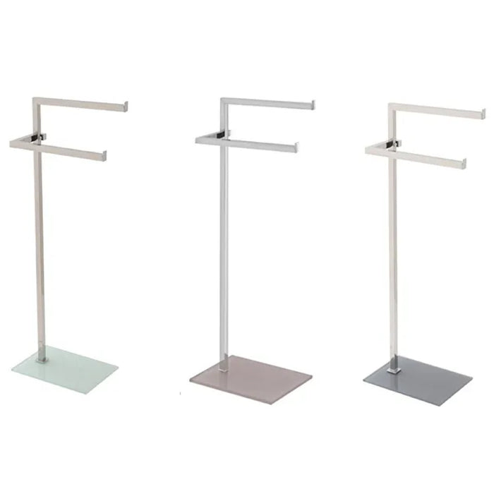 PIANTANA PORTASCIUGAMANI IN ACCIAIO CROMATO DIM. CM(LXPXH):28X20X86  TORTORA   Idroweb