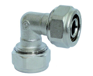 RACCORDO CURVO INTERMEDIO PER TUBO MULTISTRATO COMPLETO DI KIT ø26    PETTINAROLI