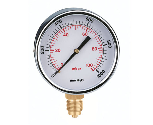 MANOMETRO GAS ATTACCO RADIALE 0-100 MBAR ø80   CALEFFI SPA