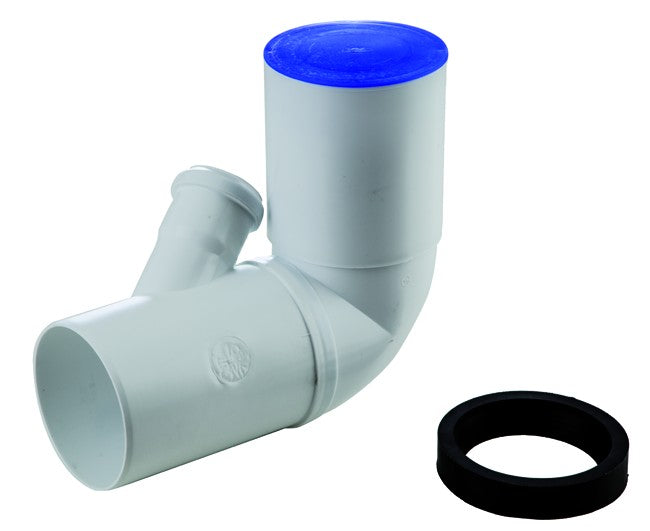 CURVA WC PROLUNGATA AD INNESTO IN PP CON ATTACCO ORIENTABILE SERIE ED TECH ø110/50   WAVIN ITALIA S.P.A.