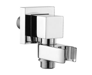 PRESA ACQUA QUADRA A MURO C/SUPPORTO PER DOCCETTA IN OTTONE CROMATO 1/2   BOSSINI SRL