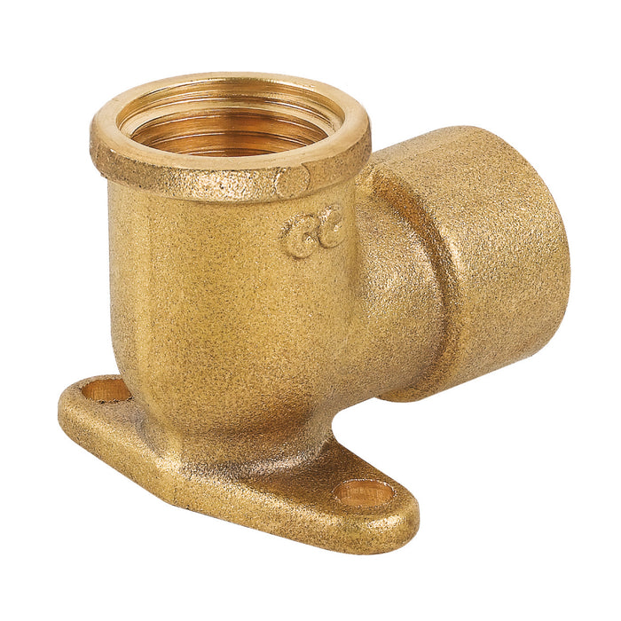 RACCORDO CURVO FEMMINA FLANGIATO IN OTTONE GIALLO SERIE 1500 1/2    PETTINAROLI