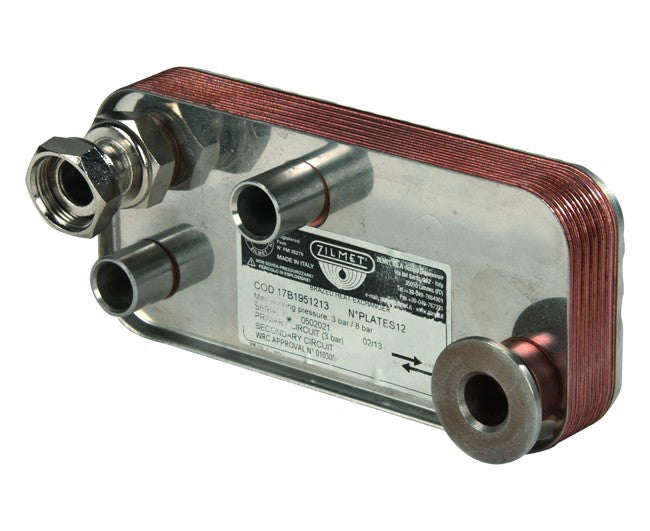 SCAMBIATORE SALDOBRASATO PER CALDAIA MURALE PIASTRE 12   ZILMET SPA