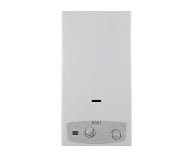 SCALDABAGNO A GAS TIRAGGIO NATURALE MODELLO ACQUAPROJECT BLUE LT 11 MET 19,4 KW   BAXI SPA