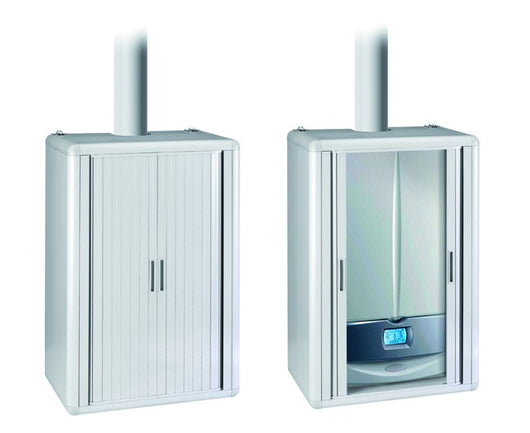 Copricaldaia in resina a serranda scorrevole orizzontale  Dim: l=59cm  p=38,5cm h=100cm  B.l.plast srl