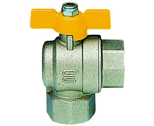 VALVOLA ARRESTO A SFERA IN OTTONE A SQUADRA CON FARFALLA PER GAS FEMMINA FEMMINA 1/2   ENOLGAS BONOMI SPA