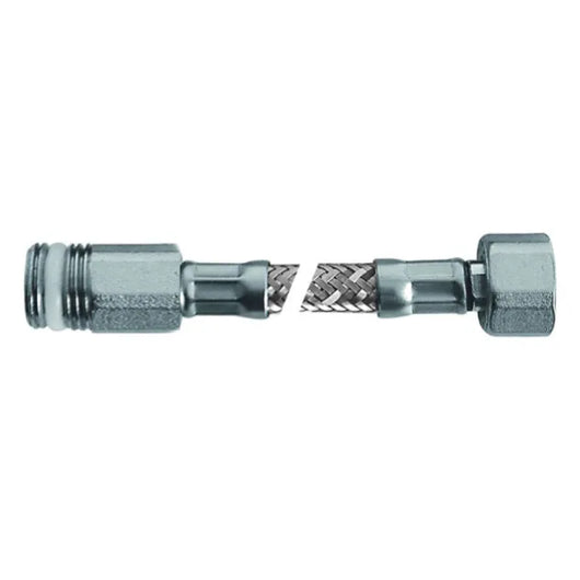 Flessibile in acciaio inox maschio prolungato/femmina modello flexcore cm20  M.1/2 f.3/8 - attacco maschio prolungato