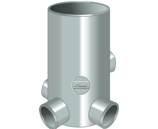 Pozzetto a pavimento alto 4 vie incollaggio in pvc  ? 100/40 4 vie  h= 20 cm  Nicoll s.r.l.