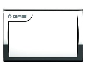 PLACCA DI COPERTURA CROMO PER VALVOLE INTERCETTAZIONE VECCHIA CONNESSIONE  AD U 122X80 MM   TECO Srl