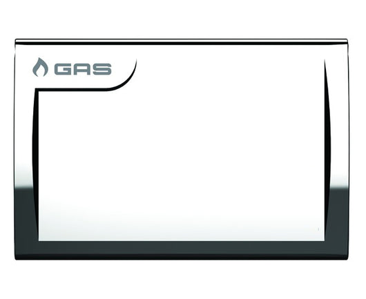 PLACCA DI COPERTURA CROMO PER VALVOLE INTERCETTAZIONE VECCHIA CONNESSIONE  AD U 122X80 MM   TECO Srl