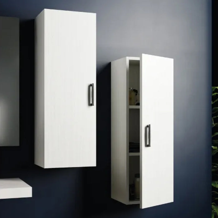 Colonna bagno sospesa in mdf 1 anta 90cm  L=31cm h=90cm p=27cm palissandro/larice  mobo