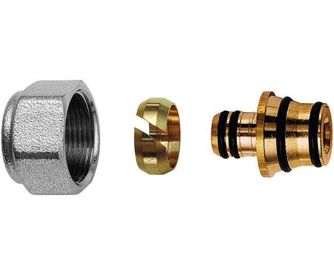 ADATTATORE PER TUBO MULTISTRATO CON CALOTTA Ø20X2,5 MM   FAR RUBINETTERIE