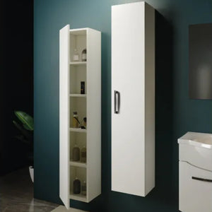 Colonna bagno sospesa in mdf 1 anta 120cm  L=30cm h=120cm p=19cm palissandro/larice  mobo