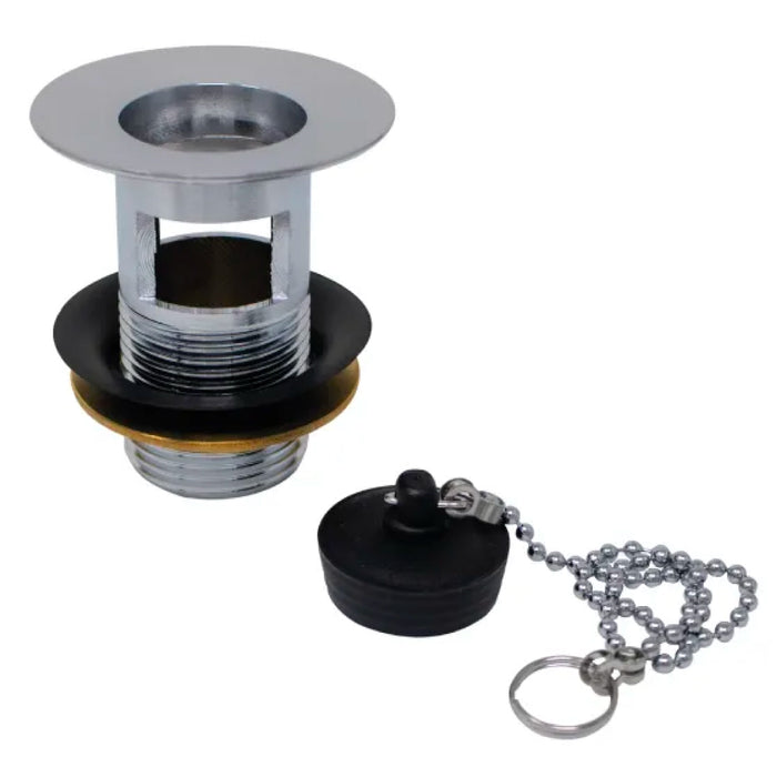 PILETTA PER LAVABO IN OTTONE CROMATA CON TROPPO PIENO 1   ANGELETTI