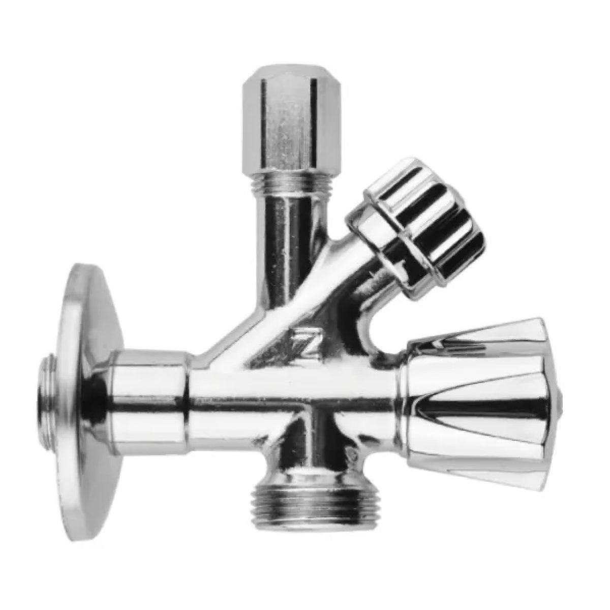 RUBINETTO SOTTOLAVABO A VITONE IN OTTONE CROMATO CON ATTACCO LAVATRICE 1/2 x 3/4   ZAGI S.R.L.