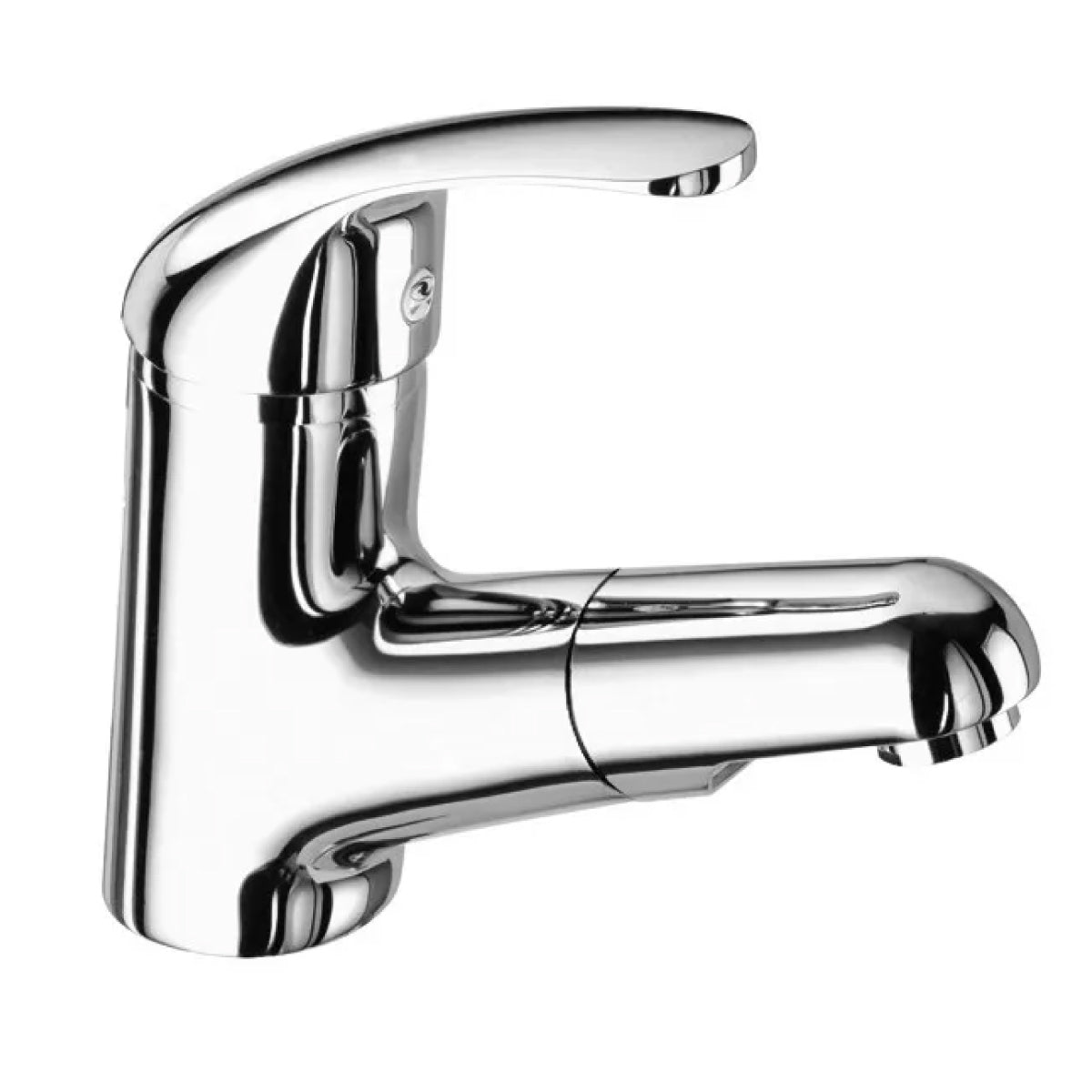 RUBINETTO MISCELATORE MONOCOMANDO PER LAVABO C/DOCCIA ESTRAIBILE SERIE BLU SCARICO 11/4   Idroweb