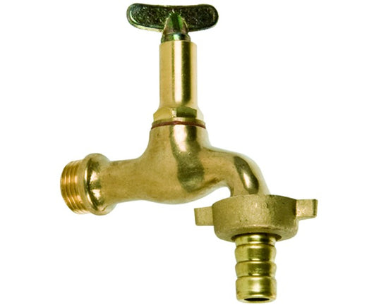 RUBINETTO PORTAGOMMA IN OTTONE GIALLO CON CHIAVINO 1/2   IDRAL