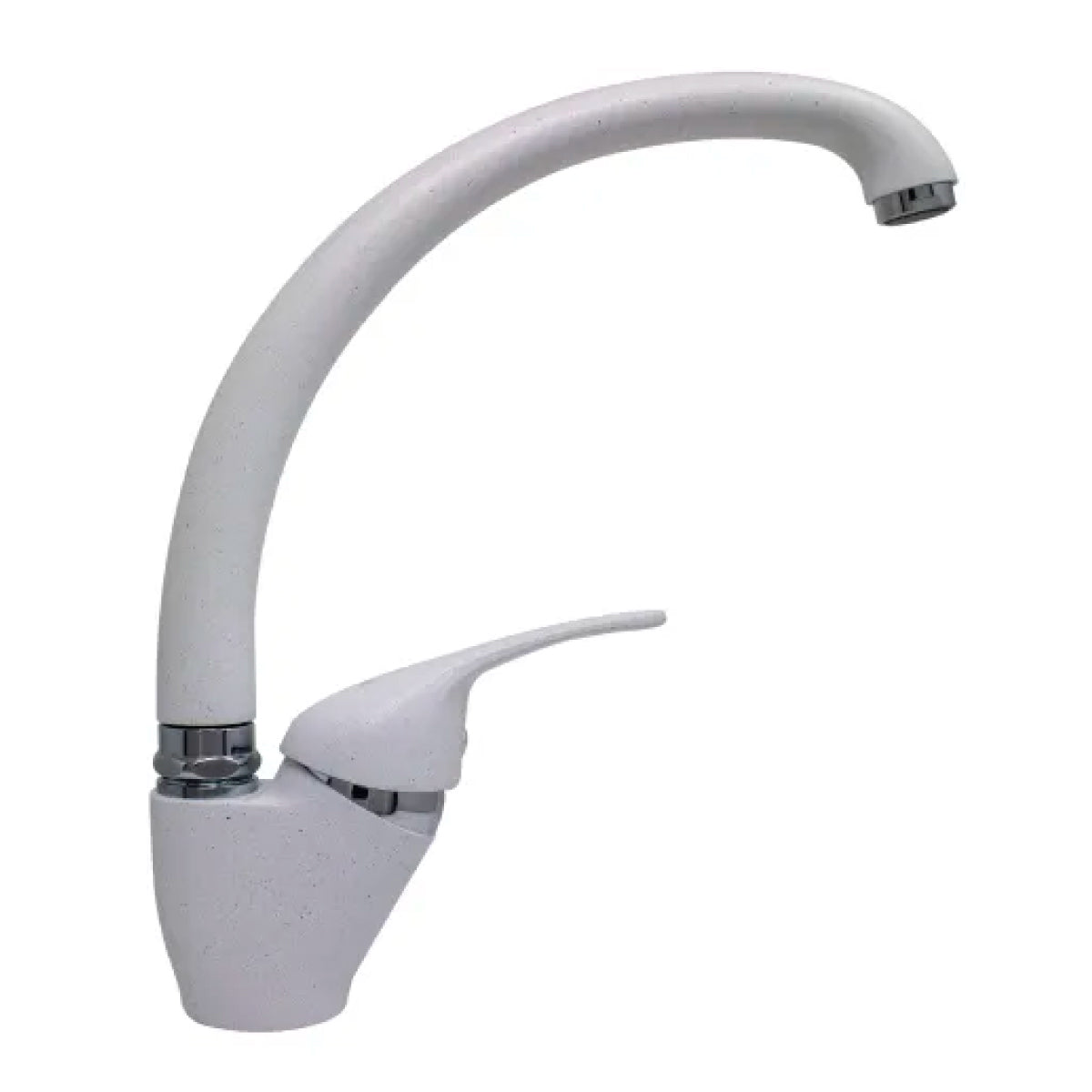 RUBINETTO MISCELATORE MONOCOMANDO PER LAVELLO CANNA ALTA GRANITO BIANCO 3/8   PORTA & BINI RUBINETTERIE SNC