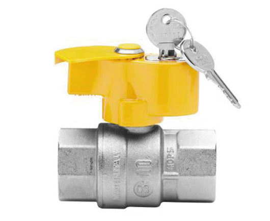 VALVOLA ARRESTO A SFERA IN OTTONE CON FARFALLA E CHIAVE PER GAS FEMMINA FEMMINA 3/4   ENOLGAS BONOMI SPA