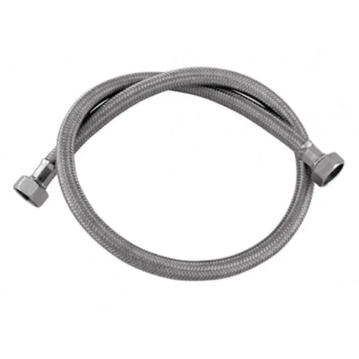 TUBO CARICO LAVATRICE INOX CON CURVA CM 200