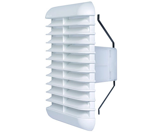 GRIGLIA QUADRATA UNIVERSALE IN MATERIALE TERMOPLASTICO CON MOLLE RECLINABILI A 90  ° BIANCA  EE ¸80/125 166X166 MM   VECAM-CO S.P.A