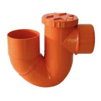 Sifone v-o arancio in pvc ad incollaggio  ø 100