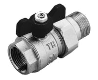 VALVOLA ARRESTO A SFERA IN OTTONE CON FARFALLA A BOCCHETTONE 1/2   TIEMME RACCORDERIE SPA