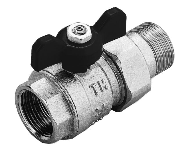 VALVOLA ARRESTO A SFERA IN OTTONE CON FARFALLA A BOCCHETTONE 1/2   TIEMME RACCORDERIE SPA