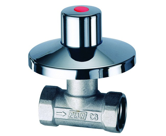 RUBINETTO ARRESTO INCASSO A VITONE IN OTTONE CON CAPPUCCIO 3/4   FAR RUBINETTERIE