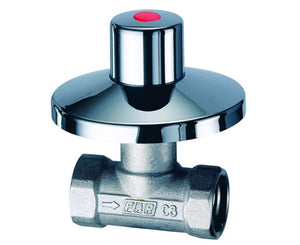 RUBINETTO ARRESTO INCASSO A VITONE IN OTTONE CON CAPPUCCIO 3/4   FAR RUBINETTERIE