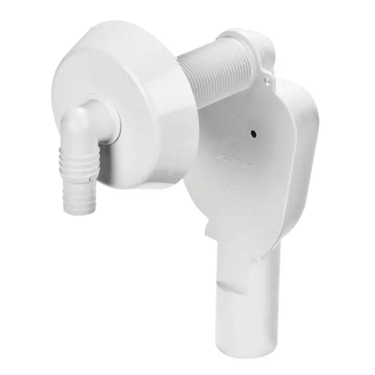 SIFONE AD INCASSO PER LAVATRICE IN PP CON PLACCA BIANCA CROMATO   GEBERIT