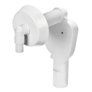 SIFONE AD INCASSO PER LAVATRICE IN PP CON PLACCA BIANCA CROMATO   GEBERIT