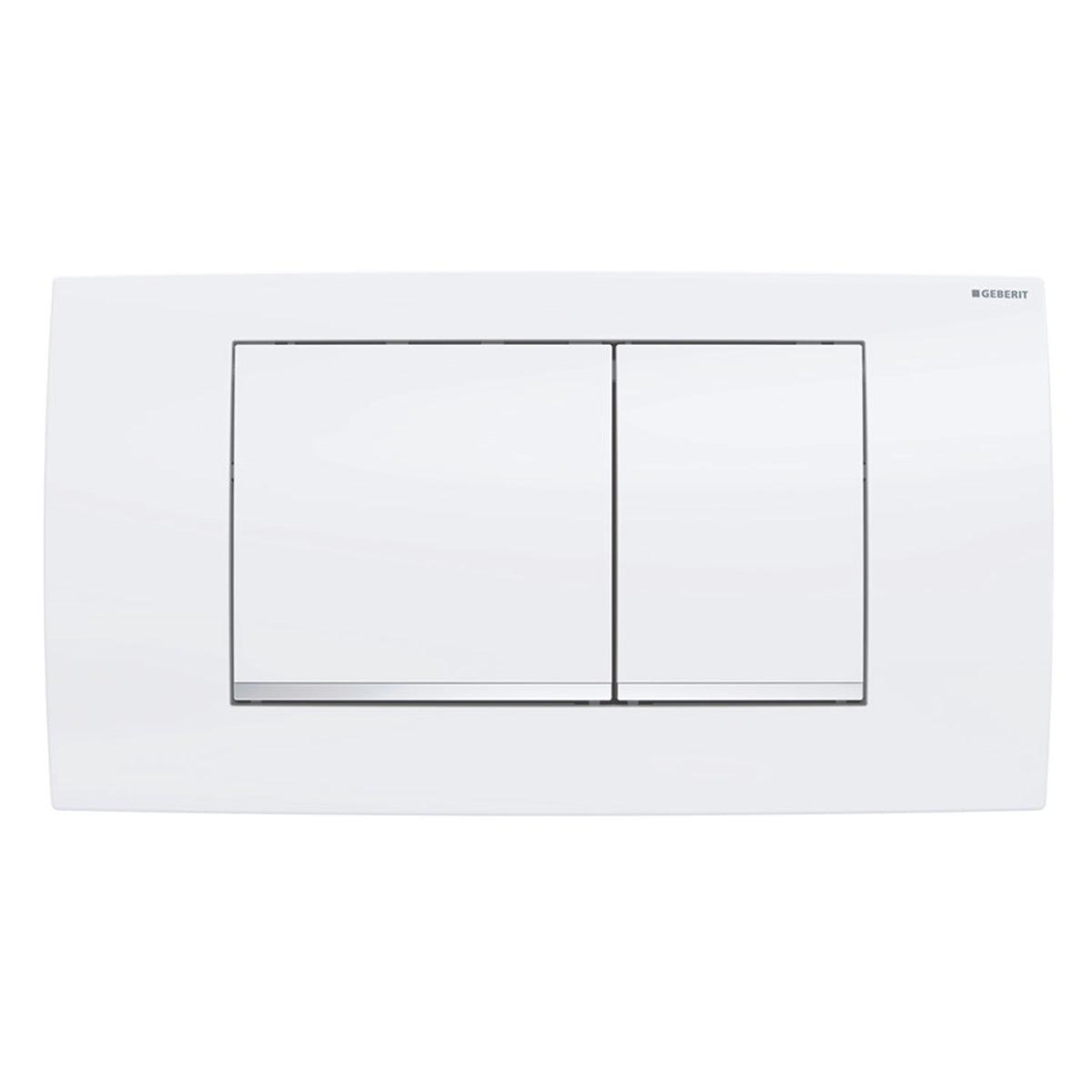 PLACCA 2 TASTI MODELLO TWINLINE 30 BIANCO/CROMATO/BIANCO   GEBERIT