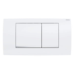 PLACCA 2 TASTI MODELLO TWINLINE 30 BIANCO/CROMATO/BIANCO   GEBERIT