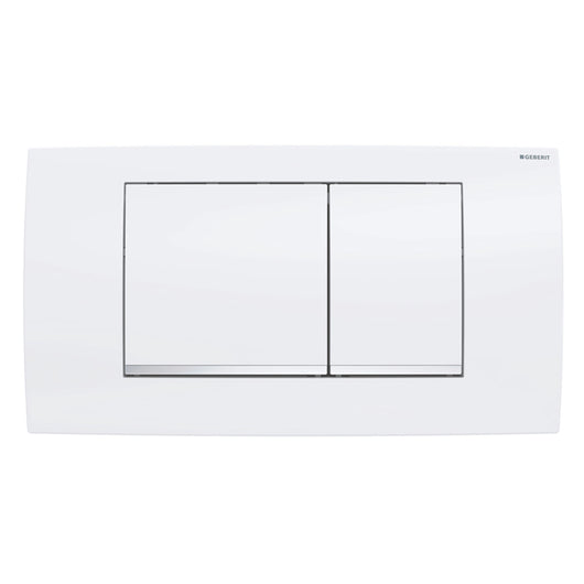 PLACCA 2 TASTI MODELLO TWINLINE 30 BIANCO/CROMATO/BIANCO   GEBERIT
