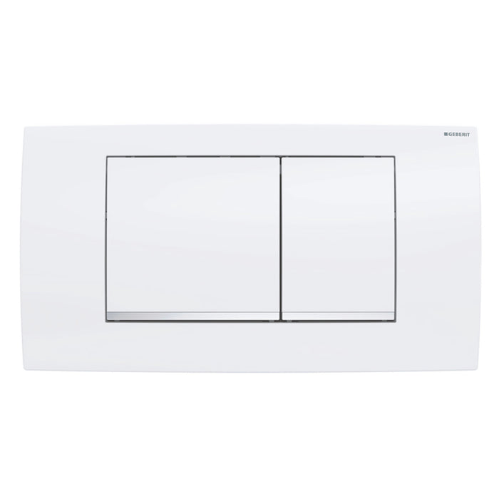PLACCA 2 TASTI MODELLO TWINLINE 30 BIANCO/CROMATO/BIANCO   GEBERIT
