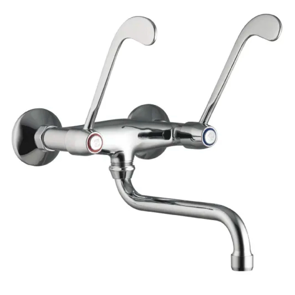 GRUPPO LAVELLO A MURO CON LEVA CLINICA 1/2   PORTA & BINI RUBINETTERIE SNC