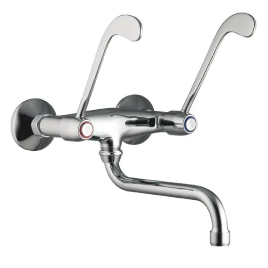 GRUPPO LAVELLO A MURO CON LEVA CLINICA 1/2   PORTA & BINI RUBINETTERIE SNC